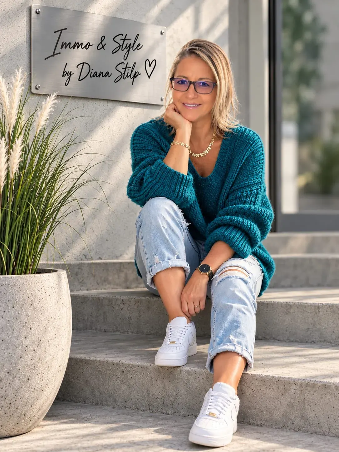 Diana Stilp vor ihrem Büro Immo & Style