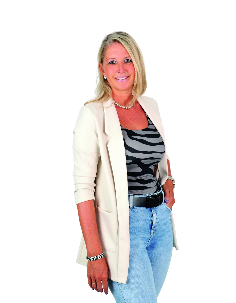 Diana Stilp, Immobilienmaklerin und Home Stagerin, im hellen Blazer